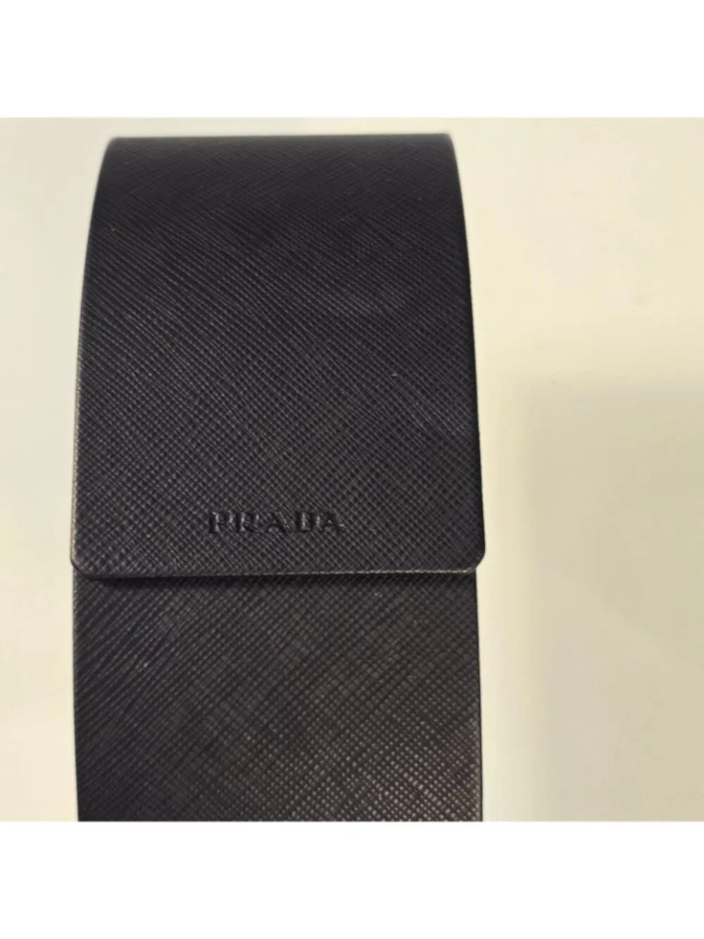PRADA Black Hard Flip Top Sunglasses Glasses Case with Cleaning Cloth